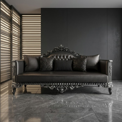 Elegancka sofa trzyosobowa nowoczesna 3 miejsce do siedzenia Stylowa sofa 3 miejsce do siedzenia brązowa