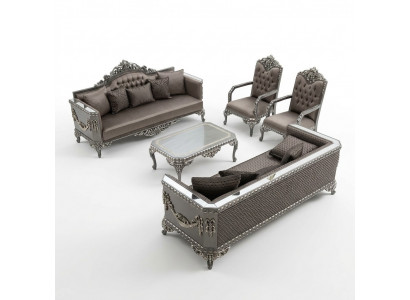 Luksusowa trzyosobowa sofa nowoczesna 3 miejsce do siedzenia Stylowa sofa 3 miejsce do siedzenia Brown