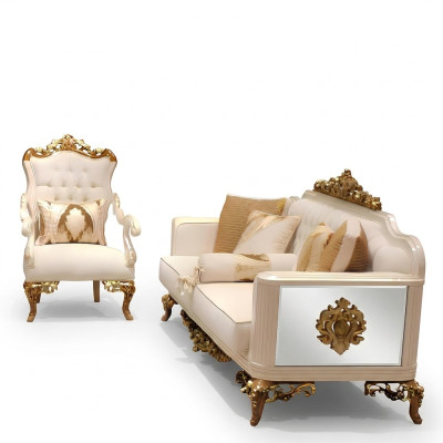 Zestaw do salonu Premium Zestaw mebli 2x sofa 3 miejsce do siedzenia Nowoczesny pokój dzienny nowy