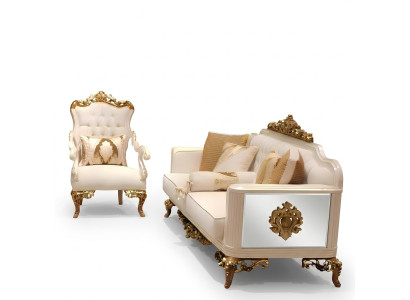 Zestaw do salonu Premium Zestaw mebli 2x sofa 3 miejsce do siedzenia Nowoczesny pokój dzienny nowy
