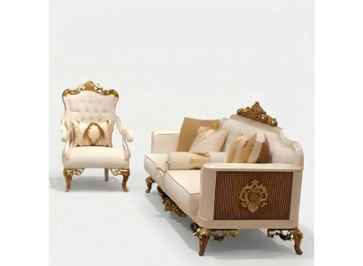 Elegancki komplet mebli do salonu luksusowa sofa wygodny komplet foteli z 2