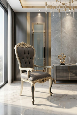 Ekskluzywna jadalnia Chesterfield Krzesło Cosy Krzesło Drewno Włókienniczy jadalnia Krzesła