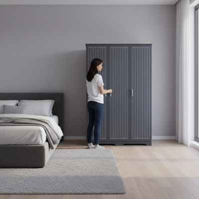 Szafa Szafa Meble Sypialnia Szafki Drewno Czarny Loft