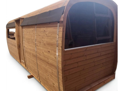 Sauna drewniana Sauna zewnętrzna Drewno Drewno sosnowe Domek z sauną Domek z sauną