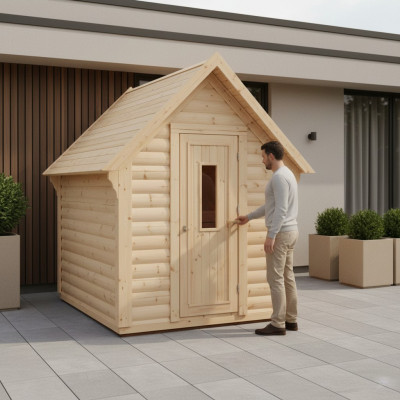 Sauna Drewno Ogród Sauna Drewniana Sauny Zewnętrzne Sauna Sucha 220x250x180