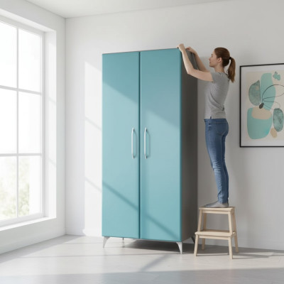 Sypialnia barierka Szafa Drewno luksusowy nowoczesny design Szafki