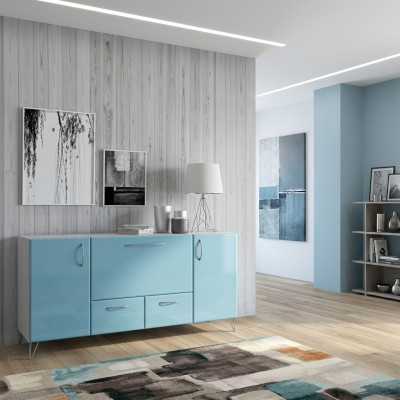 Kredens Baby Blue Luksusowe meblościanki do salonu Meble Komody