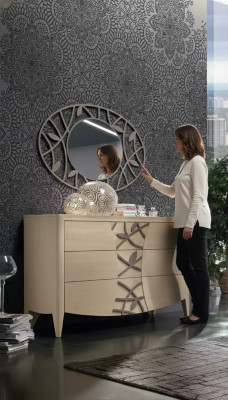 Kredens Sypialnia Lustro Komody Drewno nowoczesny design luksusowy