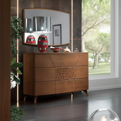 Zestaw Sypialnia Kredens Lustro Luxury Complete Modern Komody 2-częściowy