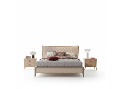 Sypialnia Zestaw Łóżko 2x Szafki nocne Design Luksusowy nowy 3-częściowy Modern Drewno