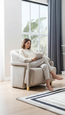 Fotel Meble Jednoosobowa ObrotowaFotel Sofa 1 miejsce siedzące Salon Nowoczesny