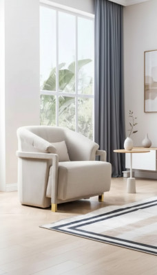 Fotel Meble Jednoosobowa ObrotowaFotel Sofa 1 miejsce siedzące Salon Nowoczesny
