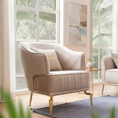 Pokój dzienny Fotel Meble DrehFotel 1 miejsce do siedzenia Modern Czerwony Design Włókienniczy