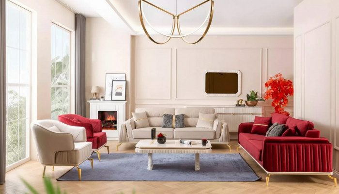 Zestaw do salonu Zestaw sofowy 3311 sofa rozkładana komplet Meble
