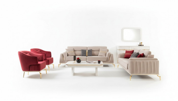 Zestaw do salonu Zestaw sofowy 3311 sofa rozkładana komplet Meble