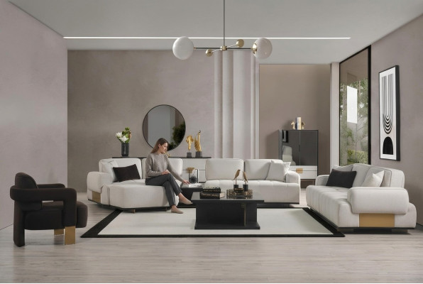 Zestaw do salonu Narożnikowa kanapa w kształcie litery L 31 miejsce do siedzenia sofa zestaw kanapa Meble sofy