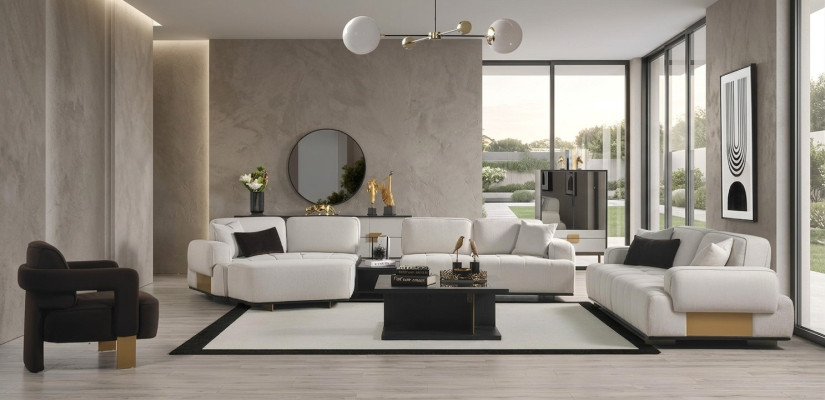 Zestaw do salonu Narożnikowa kanapa w kształcie litery L 31 miejsce do siedzenia sofa zestaw kanapa Meble sofy