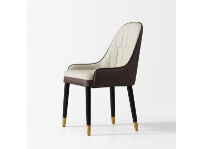 Czarno-białe krzesło do jadalni Design Krzesła ze sztucznej skóry Nowoczesne drewniane krzesła