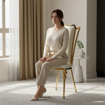 jadalnia Meble Designer Biały -Złoty Krzesło Podkładka Meble Modern Nowość