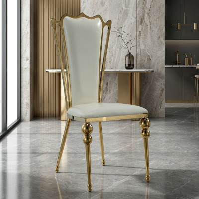 jadalnia Meble Designer Biały -Złoty Krzesło Podkładka Meble Modern Nowość