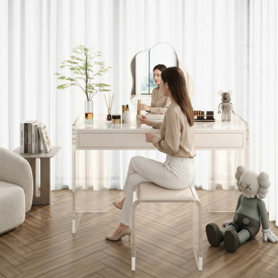 Białe Stillvoler Toaletka Design Sypialnia Szuflady Meble Drewniane