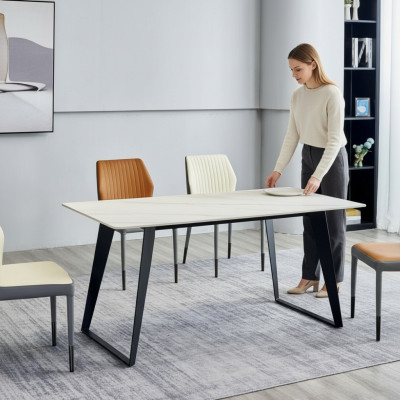 Biały stół do jadalni designerskie stoły kuchenne jadalnia meble drewniane stoły