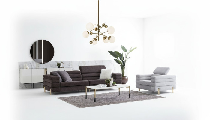 Designerski zestaw do salonu czteroosobowy luksusowy salon Fotel 2-częściowy
