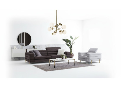 Designerski zestaw do salonu czteroosobowy luksusowy salon Fotel 2-częściowy