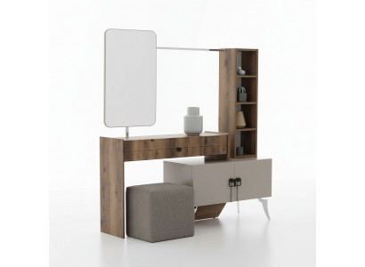 Nowoczesna Sypialnia Drewno Toaletka z Lustro Designer Luxury Meble