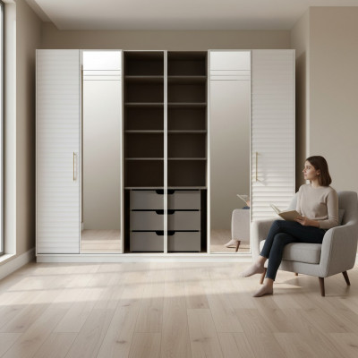 Projektant Szafa z Lustro Sypialnia Luxury Meble Szafa