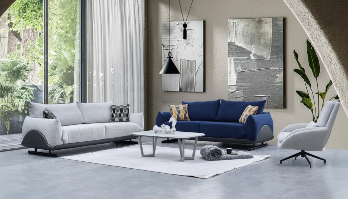 Salon Zestaw sofowy Designerski 3-miejsce siedzące Luksusowy Fotel 3-osobowa kanapa 3-częściowa
