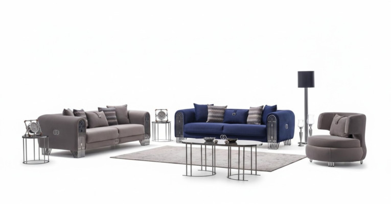 Zestaw sofowy 331 miejsce do siedzenia Luksusowy zestaw materiałów 3 szt. Sofa tapicerowana Włókienniczy Meble