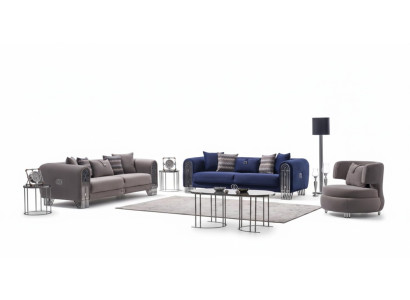 Zestaw sofowy 331 miejsce do siedzenia Luksusowy zestaw materiałów 3 szt. Sofa tapicerowana Włókienniczy Meble
