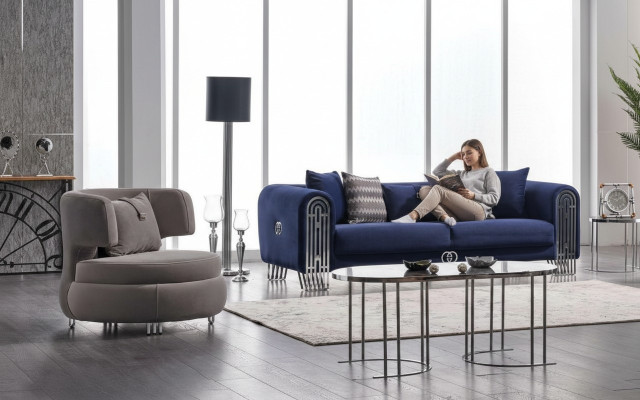 Luksusowy Zestaw sofowy Kanapa Meble 3+1 miejsce do siedzenia Kanapy Sofa Podkładka Meble 2-częściowa