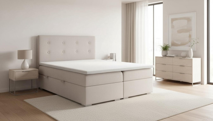 Sypialnia Łóżko Luksusowe Podwójne łóżko Style Nowoczesne łóżko tapicerowane Designer Włókiennicze Meble