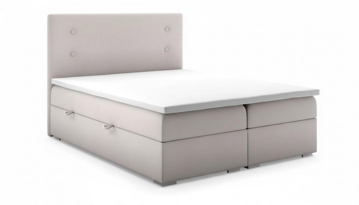 Sypialnia Łóżko Podkładka Modern Design Luksusowe Podwójne łóżko Beige Box Spring Bed