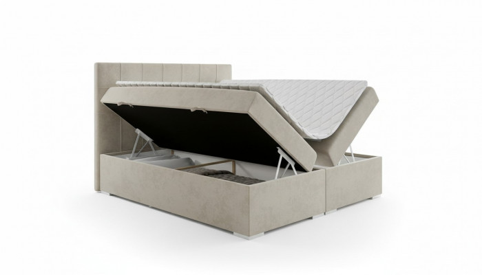 Łóżko Luxury Sypialnia Podwójne łóżko Włókiennicze Podkładka Design Meble box łóżko sprężynowe