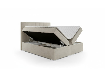 Łóżko Luxury Sypialnia Podwójne łóżko Włókiennicze Podkładka Design Meble box łóżko sprężynowe