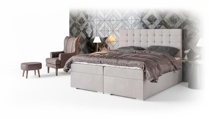 Łóżko Meble Modern Design Podwójne łóżko Luksusowe łóżko Sypialnia Włókiennicze Box Spring Bed