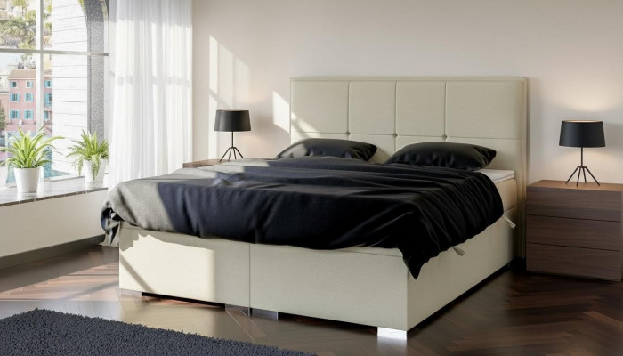 Sypialnia Łóżko Podkładka Materiał Design Luxury Meble Podwójne łóżko z materacem sprężynowym