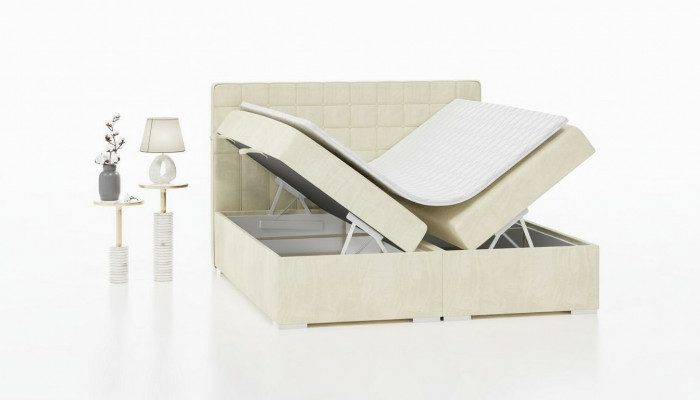 Podwójne łóżko Modern Design Łóżko Luksusowa Sypialnia Łóżko tapicerowane Meble skrzyniowe łóżko sprężynowe
