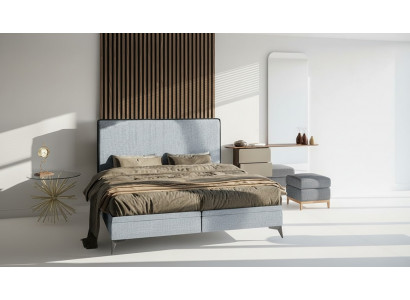 Łóżko Nowoczesne Podwójne łóżko Designer Sypialnia Podkładka Materiał Meble łóżka
