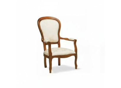 Krzesło do jadalni Classic Krzesło z podłokietnikiem Designer Włókienniczy Meble Fotel