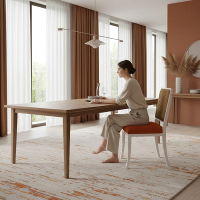jadalnia designerskie Krzesło Drewno luksusowe krzesło tapicerowane w klasycznym stylu