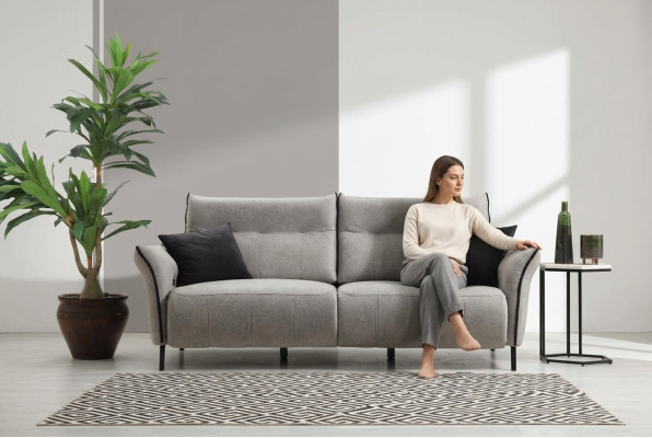 Luksusowa Sofa Trzyosobowa Kanapa Designerska Nowoczesna Podkładka Włókiennicza New Meble