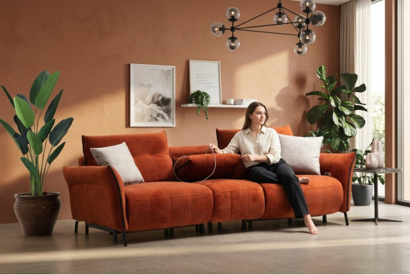 Sofa Czteroosobowa Kanapa Luksusowy Salon Designerskie Nowoczesne Meble Nowość