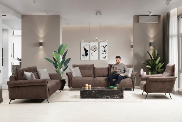 Zestaw Sofa do Salonu Sofa Designerska Nowoczesny Zestaw sofowy Luksusowy Fotel Nowość