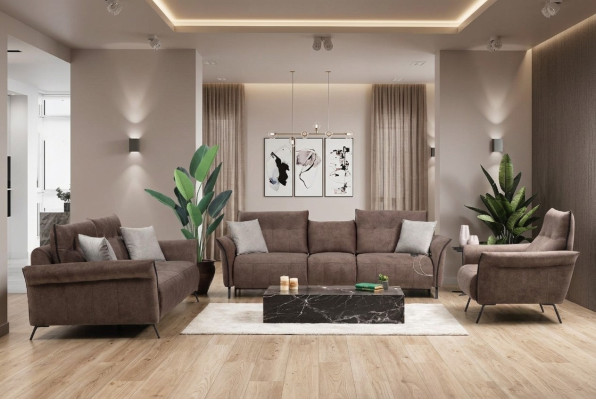 Zestaw Sofa do Salonu Sofa Designerska Nowoczesny Zestaw sofowy Luksusowy Fotel Nowość