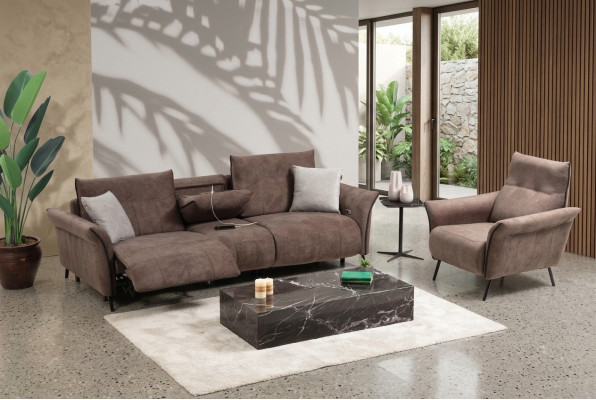 Luksusowy komplet z czteroosobową sofą i kanapą Designer Fotel Modern Meble