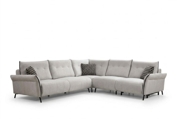 Sofa do salonu w kształcie litery L Nowoczesny design Włókienniczy Materiał Luksusowa kanapa Meble tapicerowane